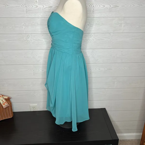 Alfred Angelo Seafoam Green Chiffon Prom Bridesmaid Dress Size 6 - Image 4