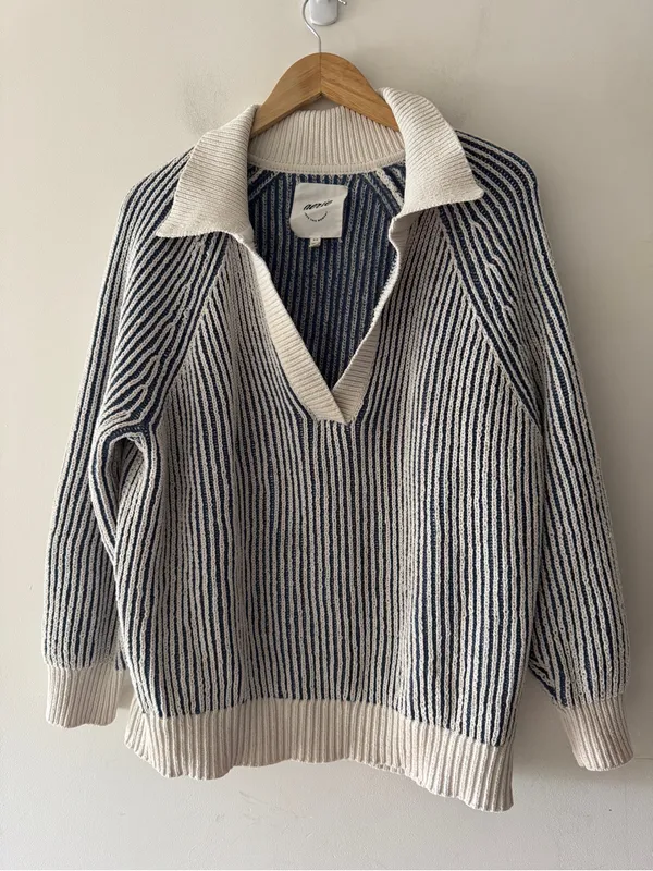 Aerie Sugar Rush Chenille Sweater Marbled Blue‎ - Image 2