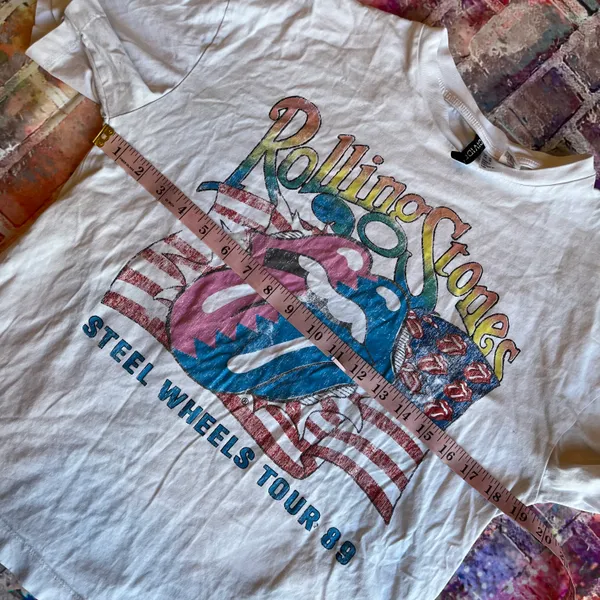 Rolling Stones T-shirt Steel Wheels Tour ‘89 Repro XS - Image 3