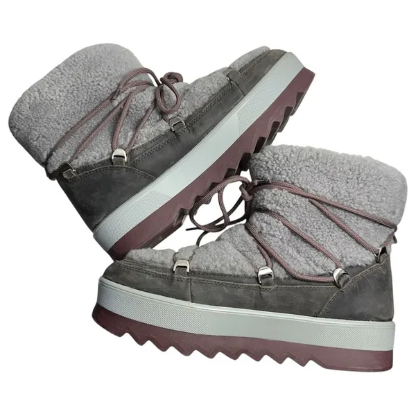 COUGAR Women’s Size 9 Gray Verity Shearling Waterproof Cold Weather Boots - Image 8