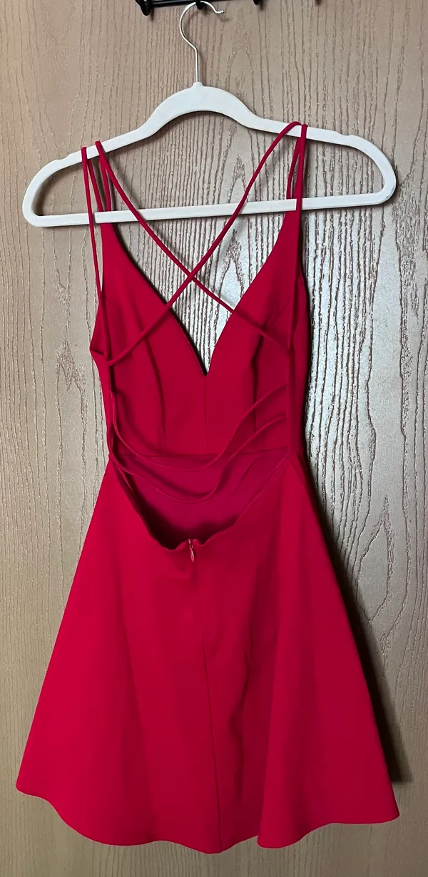 Lulus Red Backless Dress - Image 5