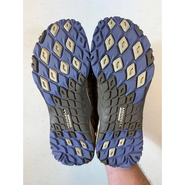 Merrell Moab Ventilator Hiking Shoes Women Brown Blue Lace Up Athletic Sneakers - Image 4