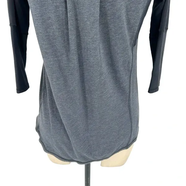 Lululemon Spincity Top Long Sleeve Zip Tee Layer Heathered Black Gray Size 6 - Image 8