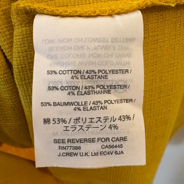 Madewell Crosshatch Side-Tie Mini Dress‎ in Mustard Yellow Size o - Image 6
