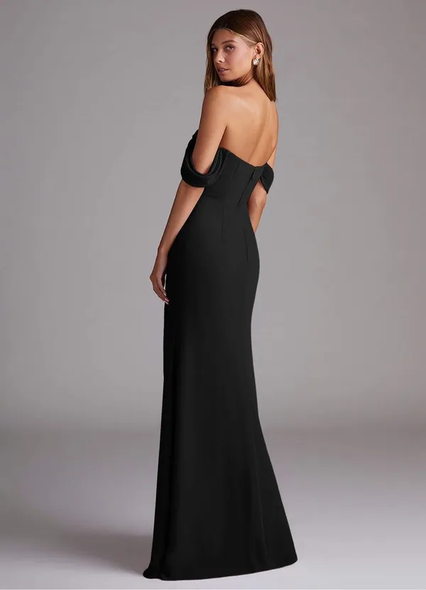 ✨Azazie Black A-Line Off the Shoulder Chiffon Convertible Sz A2 Dress✨ - Image 8