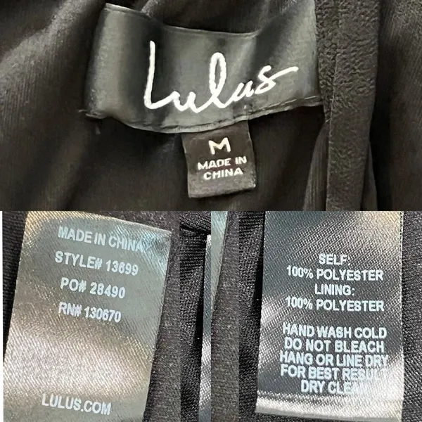 Lulu's Black Criss Cross Back Chiffon A-line Long Maxi Dress SMALL Pageant Prom‎ - Image 6