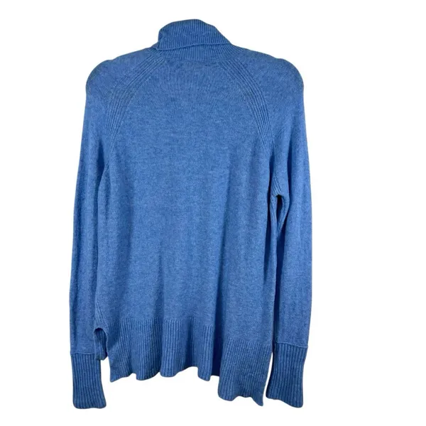 J. CREW Blue Wool Alpaca Blend‎ Turtleneck Long Sleeve Sweater Size Small - Image 2