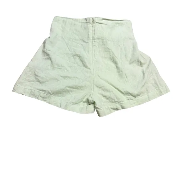✨ Abercrombie & Fitch Linen Blend Tie‎ Waist Shorts Size S Mint 🌿 - Image 5