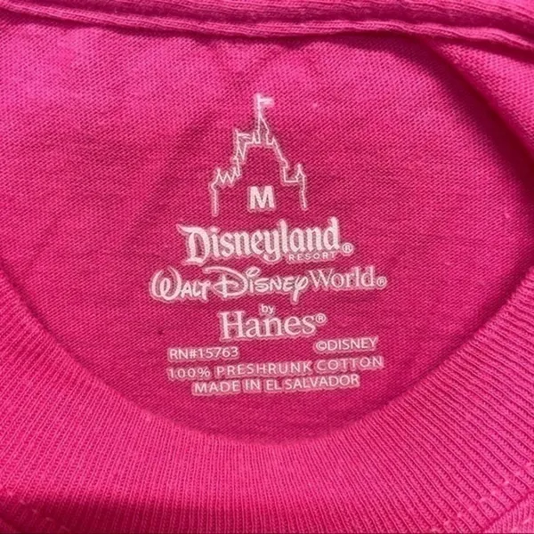 Disney Mickey Mouse Pink Graphic T-Shirt Women’s Medium Short Sleeve - Image 4