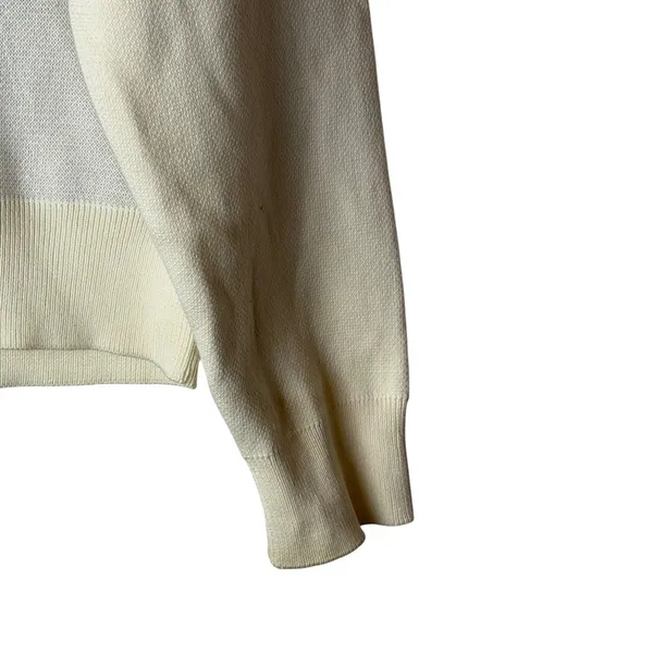 Carhartt WIP Sweater Women‎ Small Ivory Gray Cotton Knit Pixel Flower Streetwear - Image 4