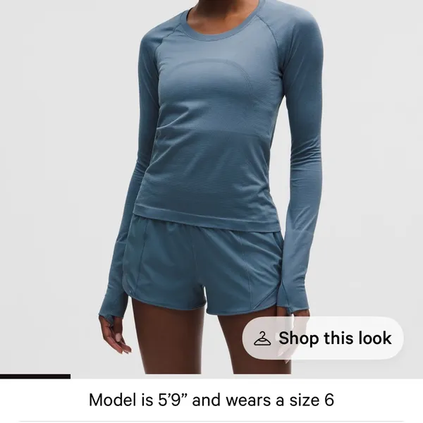 Lululemon Swiftly Tech Long Sleeve Blue/Periwinkle Shirt - Image 5