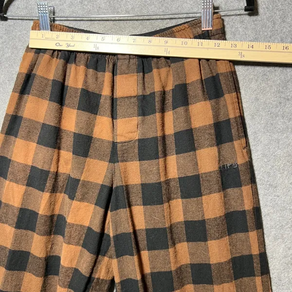 Skims Lounge Pants XXS Brown Black Buffalo Plaid‎ Cotton Pajama Bottoms Sleep - Image 2