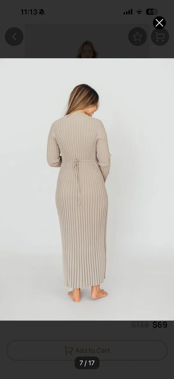 Worth Collective Dress Tan Size M - Image 3