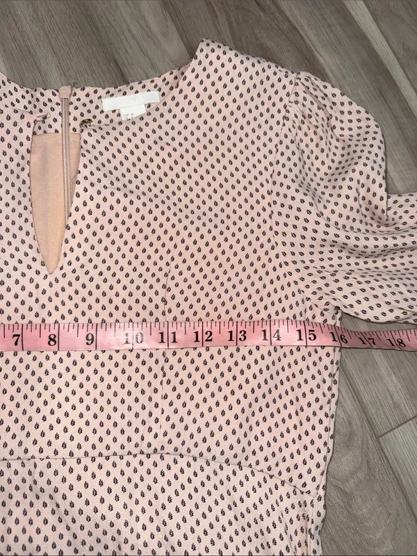 H&M delicate minimalistic mini length vintage vibe dress size 8 - Image 7