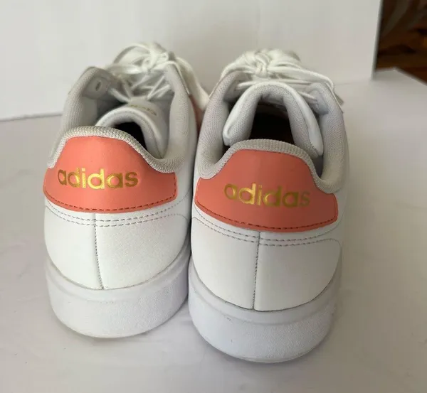 Adidas Grand Court White and Pink Shoes - Image 5