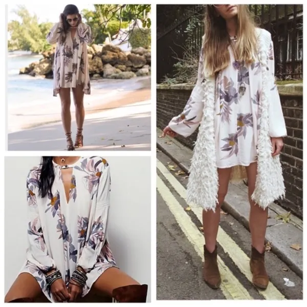 Free People floral top size xsmall - Image 2