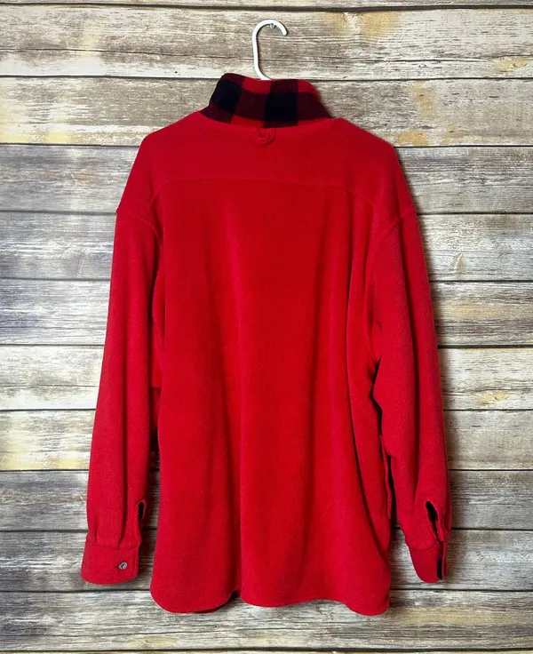 Vintage Unlimited Fleece 1/2 Zip Reversible Sweater Size L - Image 4