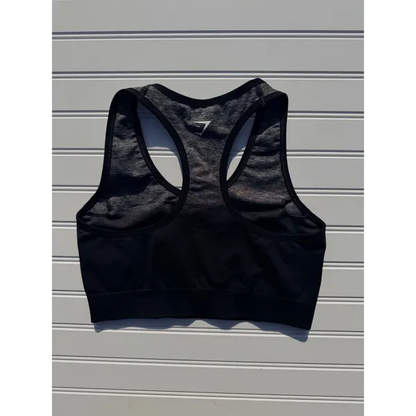 Gymshark Sports Bra Womens Small Black Racerback Athletic Workout Gym - Image 9