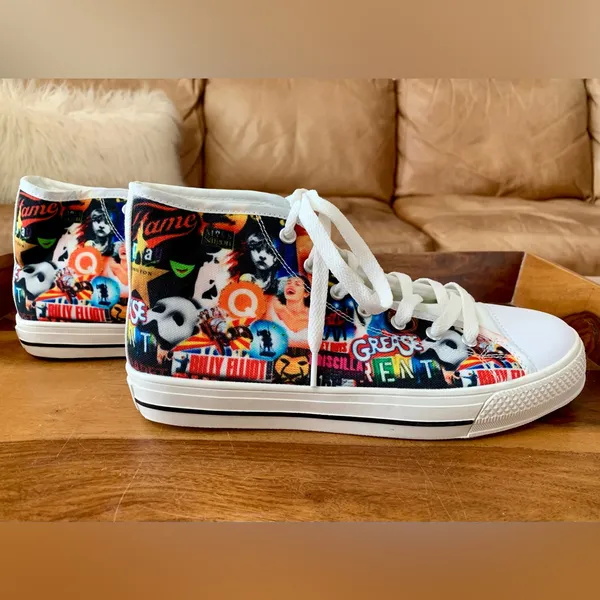 Broadway Theater Movie Themed High Top Sneakers - Image 7