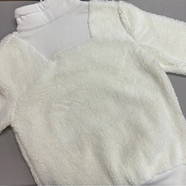 Sweaty Betty Sherpa Half Zip Sweatshirt Sweater SOFT Lily White Womens XS NWT - Image 3