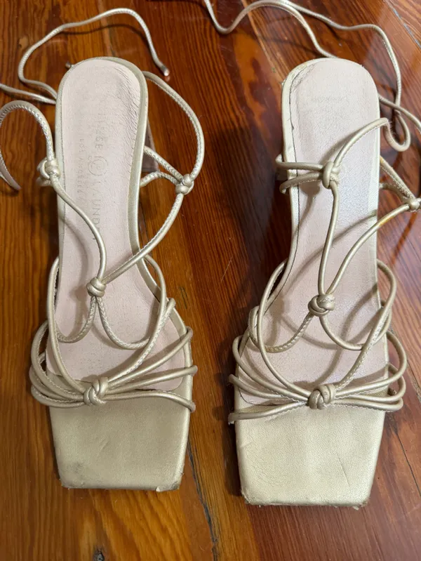 Chinese Laundry Yita Gold Strappy Heels - Image 2