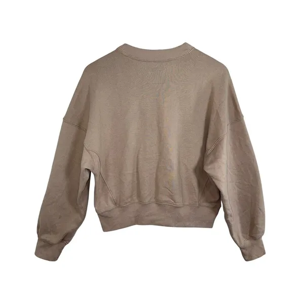 Abercrombie & Fitch Soft AF Essential Tan Long Sleeve Sweatshirt Womens Size S - Image 2