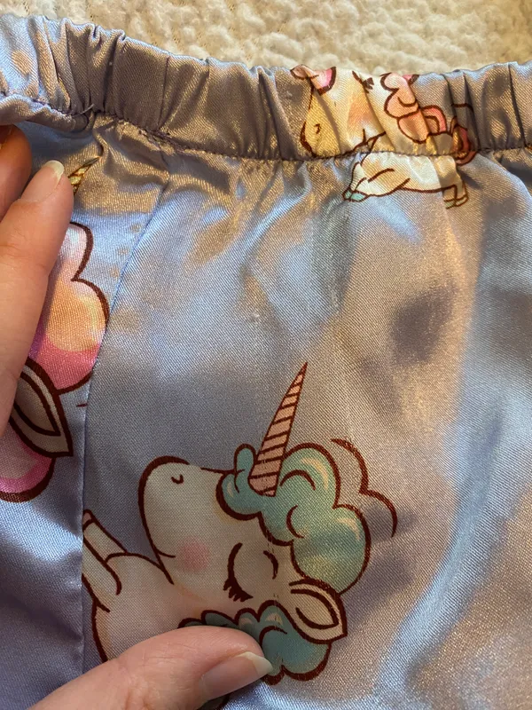 SheIn Lilac Cartoon Pajama Set - Image 3