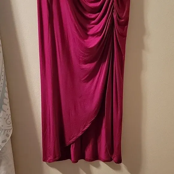 Charlotte Russe Asymmetrical Ruching Slit Skirt - Size M - Image 6