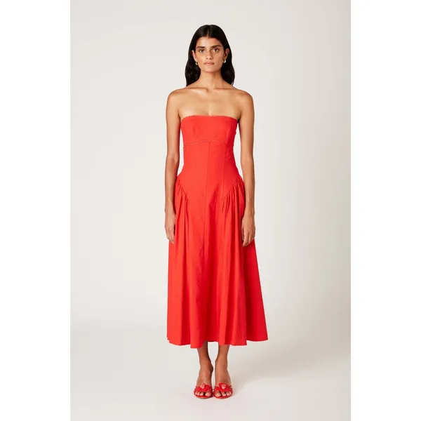 NIA Strapless linen blend ANNE DRESS size medium - Image 2