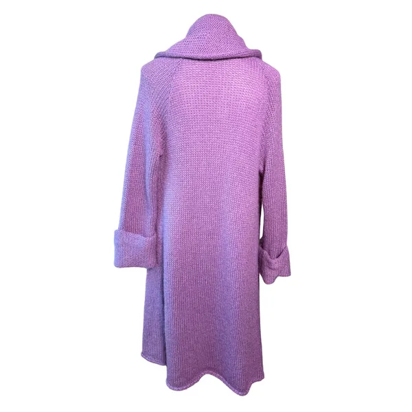Soft Surroundings Telluride Topper XS Purple Mohair Wool Oversized Long Cardigan - Image 4
