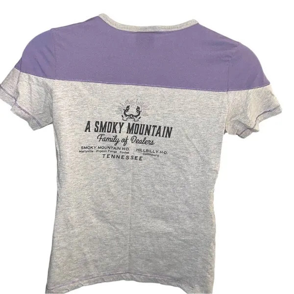 Harley Davidson cute gray tee with purple design! - Image 5