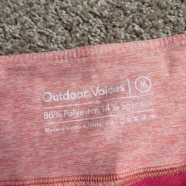 Outdoor Voices 7/8 Springs‎ Leggings Pink Flamingo Size Medium - Image 4