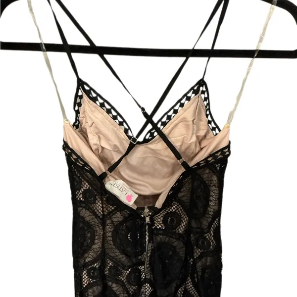 L'ATISTE Black Maxi Dress with Lace Design NWOT - Image 2