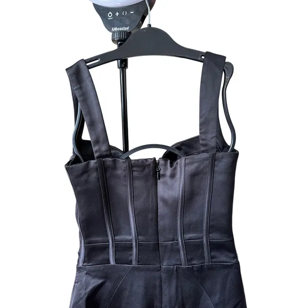 House of CB FIORELLA Black Satin‎ Corset Midi Dress Size Small Feminine Sexy - Image 13