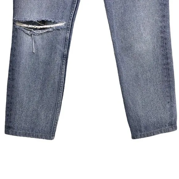 Reformation French Skinny Distressed Baltic Wash Jeans High Rise Straight-Leg 24 - Image 7