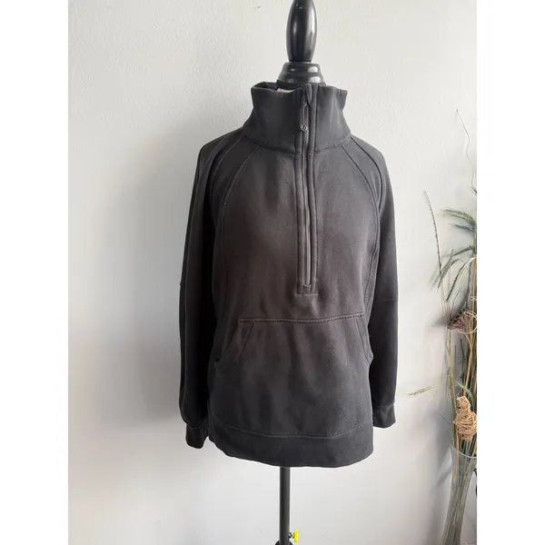 Lululemon Scuba Oversized‎ Half-Zip Funnel Neck Pullover Black LW3JAMS Size M/L - Image 2