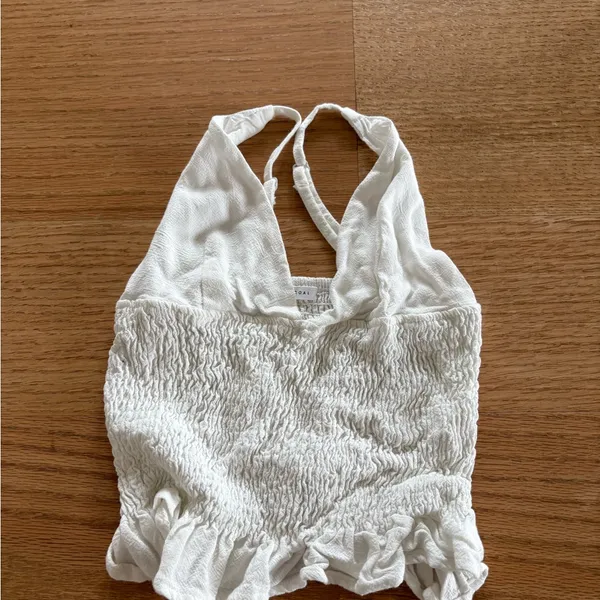 White linen top Size 2 - Image 4