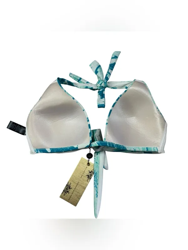 A. Che Teal Marble Halter Bikini Top M + ASOS AsYou Teal Bottom US 8 Set - Image 5