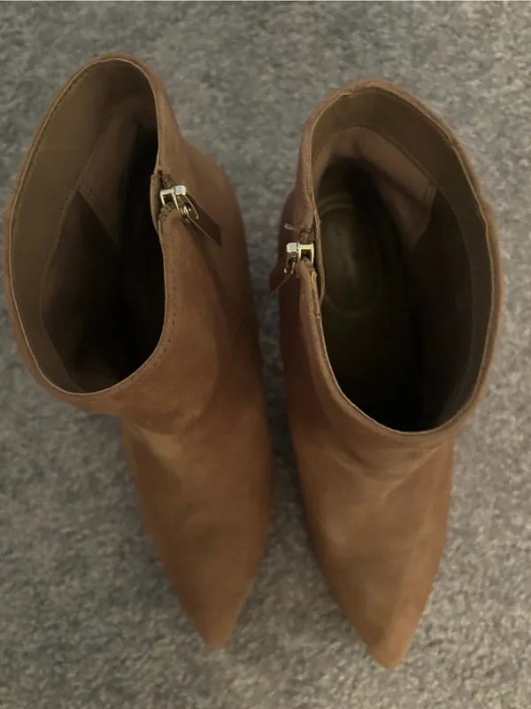 Women Suede Ankle Boots Size 11M Tan - Image 3