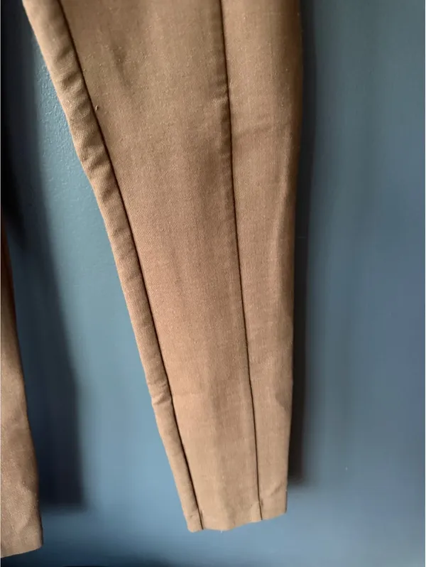 Boden Brown Slim Fit Dress Pants with Elastic Waistband - Image 4
