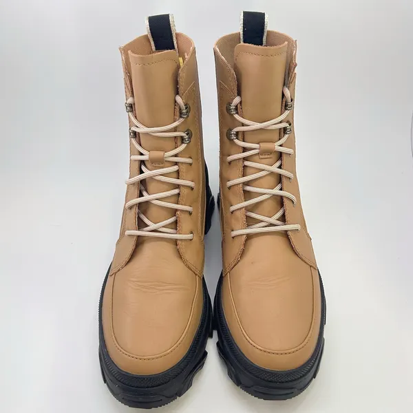 Sorel Brex Lace Waterproof Boots Women 9 Tawny Buff Black Lug Sole NL4305-253 - Image 5