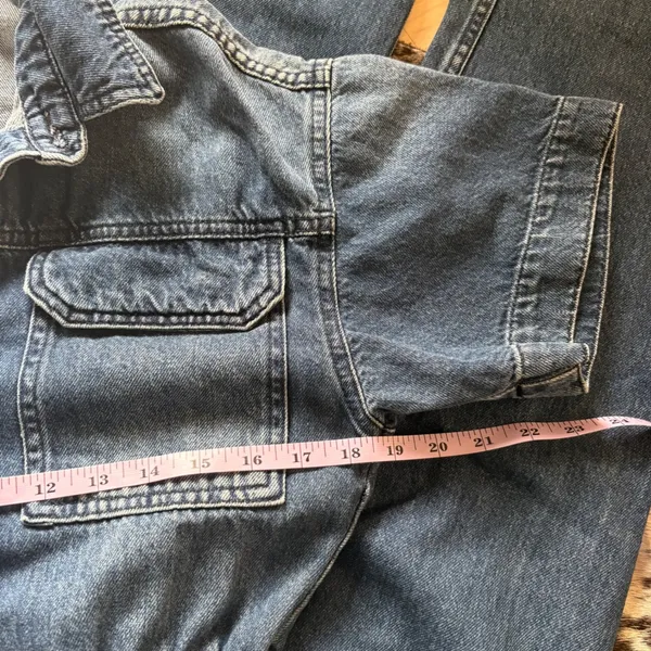 Free People We‎ The Free Marci Denim Jumpsuit Size Small Distressed - Image 3