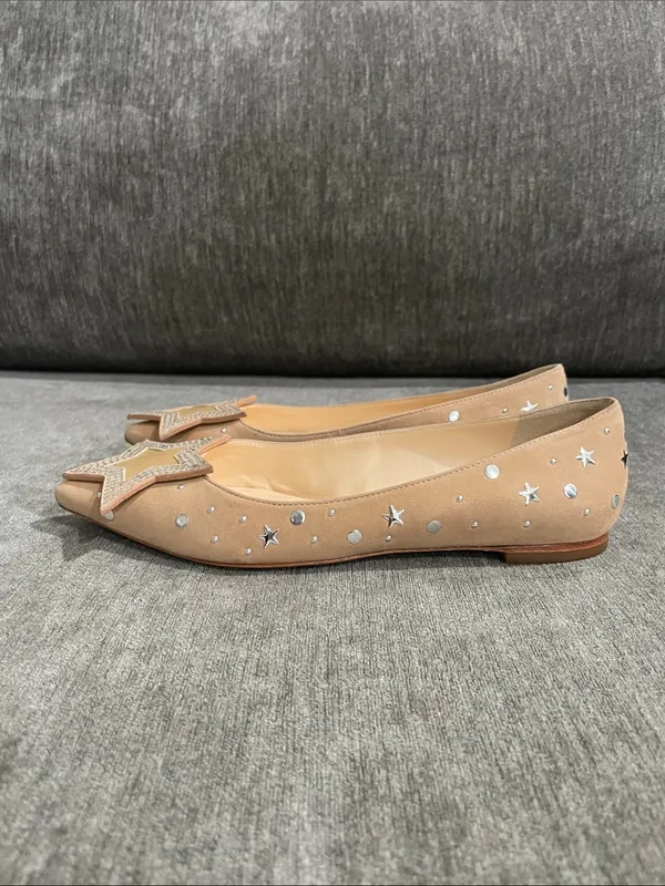Isa Tapia Ganna Star Ballet Flats In Summer Sand Size 36 (6 US) - Image 11