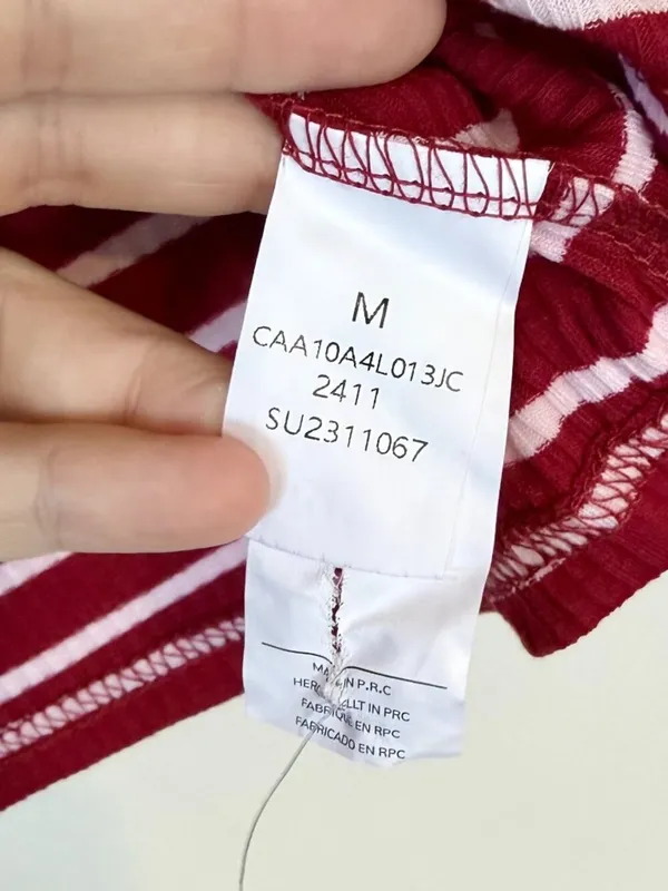 NWT Cupshe Red Striped 3-Piece Pajama Set - Size: Medium - Image 5
