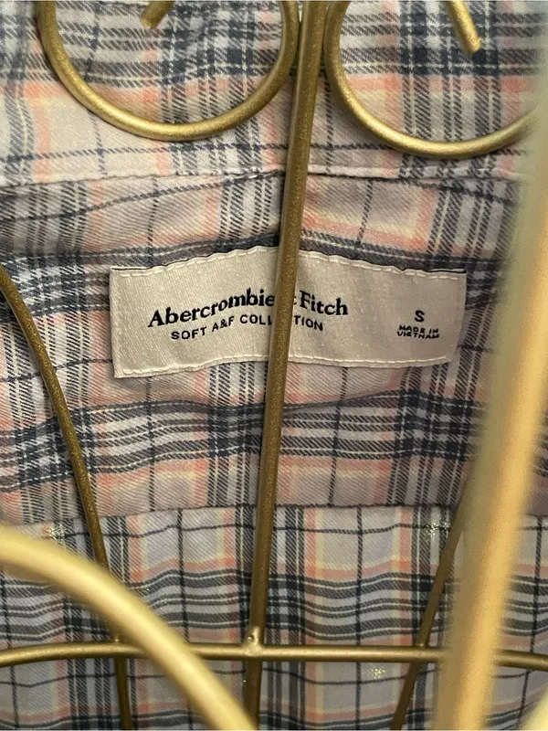 🛒Women’s Abercrombie & Fitch Plaid Button-Down Shirt - Blue & Pink - Image 5