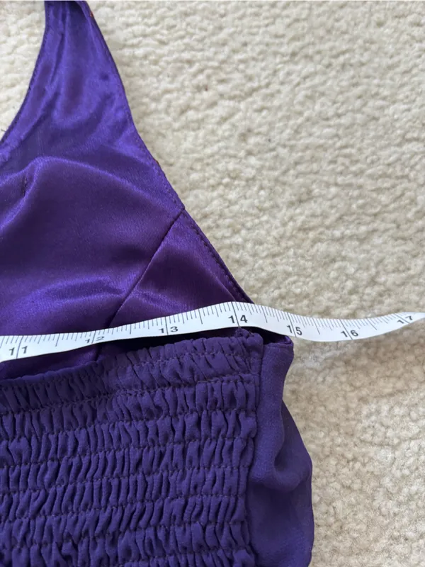 Marineblu Deep Purple Beaded Halter Tank - Image 5
