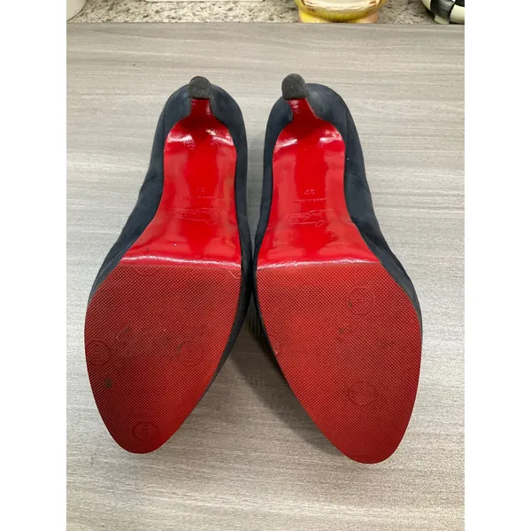 Christian Louboutin Ultra High Ultra Soft Suede Stiletto Heels - Image 9