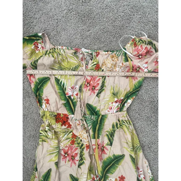 Label of Love Tropical Print A-Line Tassel Maxi Dress Sz Med - Image 10