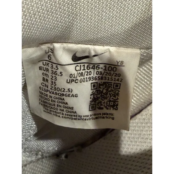 Nike Womens Air Force 1 Low Iridescent Swoosh White CJ1646 100 Sneakers Size 6 - Image 9