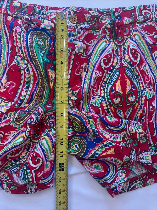 Ralph Lauren Red Paisley-Print Women’s Shorts - Image 4
